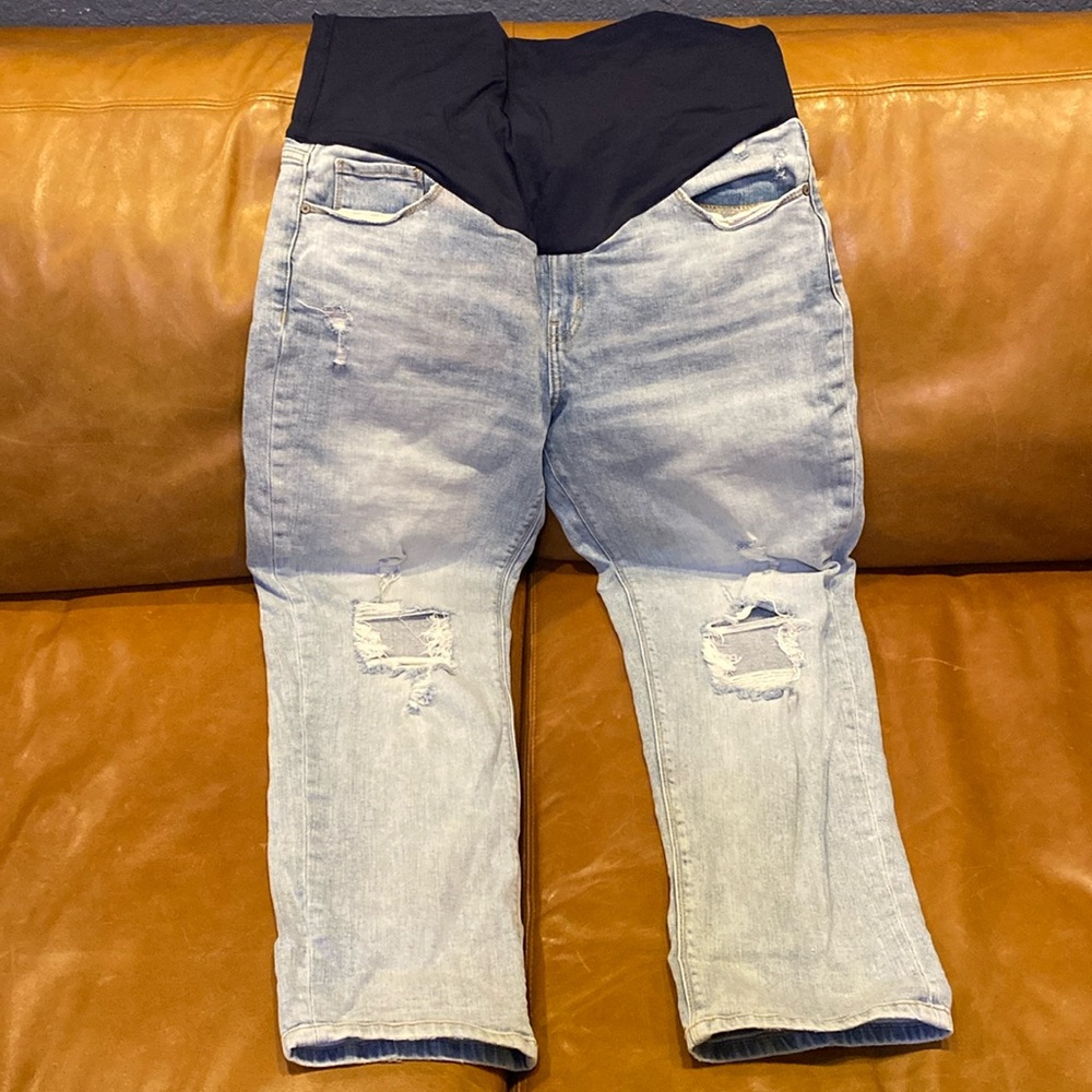 Pinkblush maternity distressed jeans